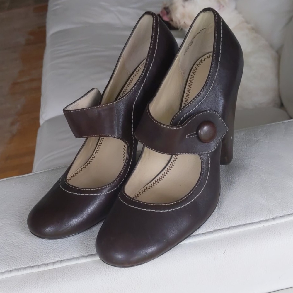 Brown Leather High Heels